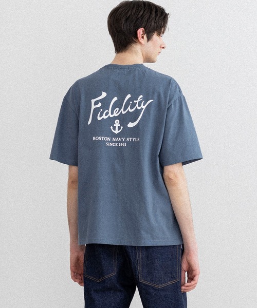 FIDELITY(フィデリティ)の「ANCHOR LOGO S/S TEE / 半袖ロゴプリントTシャツ(Tシャツ/カットソー・メンズ・オフホワイト/スカイブルー/ブラック・X-LARGE/LARGE/MEDIUM)」の12枚目の写真