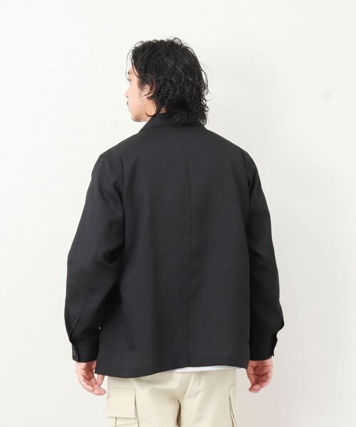 NOLLEY’S（ノーリーズ）の「《セットアップ対応》【WORK ABOUT】リネンライク カバーオール（シャツ/ブラウス・メンズ・ブラック/オリーブ/ダークネイビー・S/M/L）」の13枚目の写真