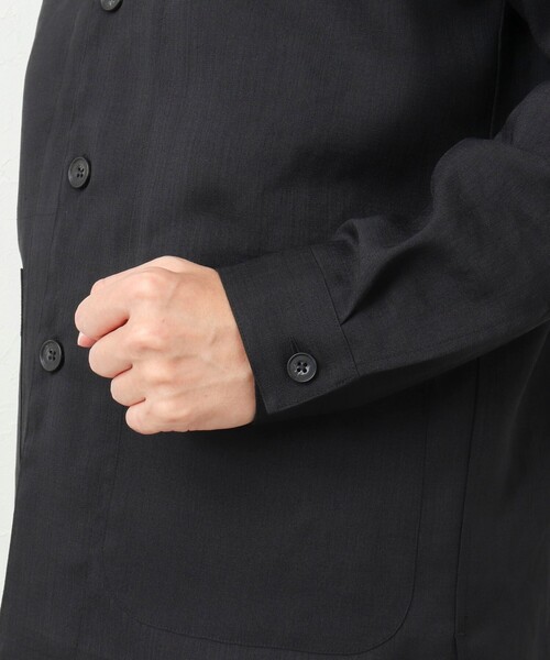 NOLLEY’S（ノーリーズ）の「《セットアップ対応》【WORK ABOUT】リネンライク カバーオール（シャツ/ブラウス・メンズ・ブラック/オリーブ/ダークネイビー・S/M/L）」の20枚目の写真