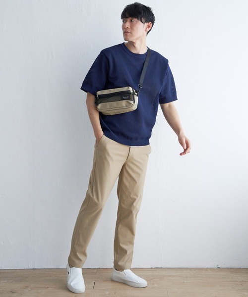 ikka(イッカ)の「【洗濯機で洗える/2点セット】GOKU楽ニット 5分袖インナーセット(ニット/セーター・メンズ・オリーブ/ネイビー/ベージュ/ピンク・M/L/XL/S)」の10枚目の写真