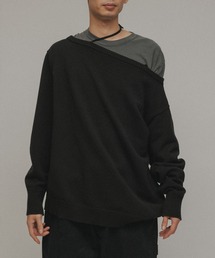 M TO R（ムウトアール）の「［TOPS］STRING OVERSIZE KNIT（ニット/セーター・メンズ）」