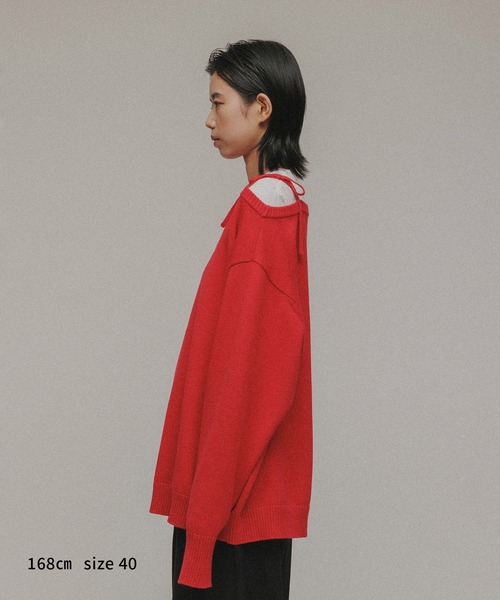 ニット セーター 「TOPS」STRING OVERSIZE KNIT レディース メンズ M TO R ニット セーター 「TOPS」STRING OVERSIZE KNIT