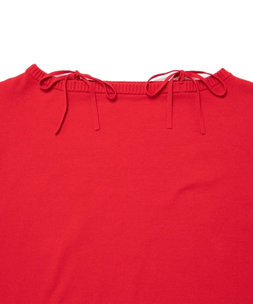 M TO R（ムウトアール）の「［TOPS］STRING OVERSIZE KNIT（ニット/セーター・レディース・レッド/ブラック・38/40）」の18枚目の写真