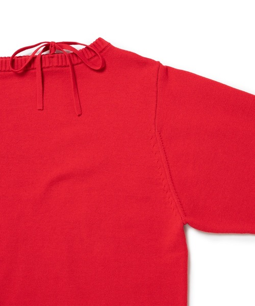 M TO R（ムウトアール）の「［TOPS］STRING OVERSIZE KNIT（ニット/セーター・レディース・レッド/ブラック・38/40）」の19枚目の写真