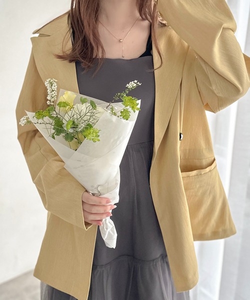 apres jour clair（アプレジュールクレア）の「【apres jour clair】イロイロボタンテーラードジャケット【ZOZOTOWN限定アイテム】（テーラードジャケット・レディース・イエロー/ネイビー/グレー・X-LARGE/フリー）」の9枚目の写真