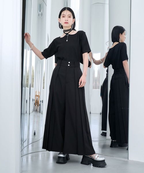 HARE（ハレ）の「グリッターストリングリブトップス(HARE)（Tシャツ/カットソー・レディース・ブラック/ブラウン/グレー/シルバー×ブラック/ブラック×ブラック・FREE）」の11枚目の写真