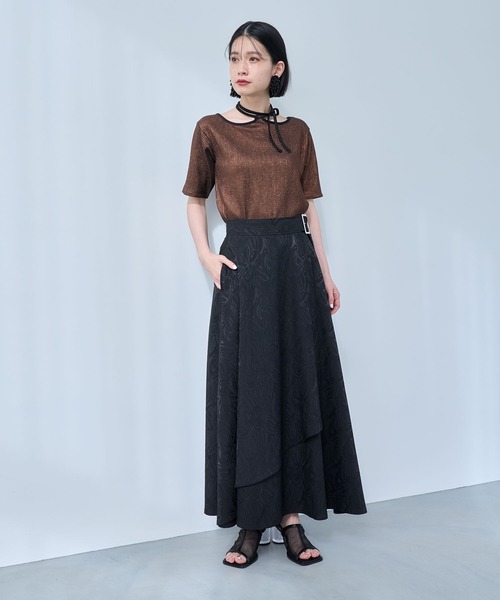 HARE（ハレ）の「グリッターストリングリブトップス(HARE)（Tシャツ/カットソー・レディース・ブラック/ブラウン/グレー/シルバー×ブラック/ブラック×ブラック・FREE）」の14枚目の写真