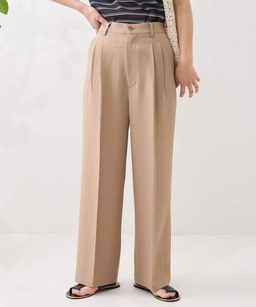 FREAK'S STORE（フリークスストア）の「リネンタッチ キャミ パンツ セットアップ（その他パンツ・レディース・オフホワイト/グレー/ブラック/ベージュ・SMALL/MEDIUM）」の5枚目の写真