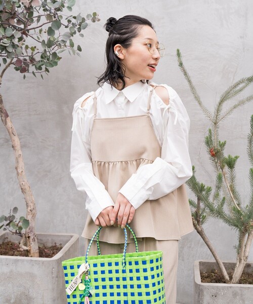 FREAK'S STORE（フリークスストア）の「リネンタッチ キャミ パンツ セットアップ（その他パンツ・レディース・オフホワイト/グレー/ブラック/ベージュ・SMALL/MEDIUM）」の17枚目の写真