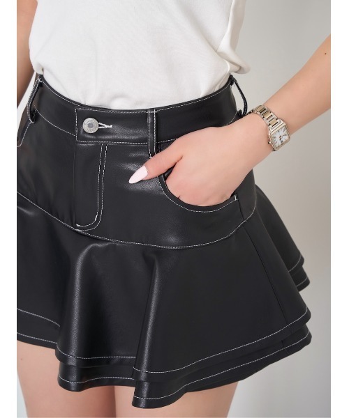 フリルレザーショートパンツ（その他パンツ）｜Darich