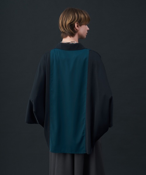 KUUUPY（クーピー）の「Switching Short-Sleeve Dolman Shirt - 切替半袖ドルマンシャツ（シャツ/ブラウス・メンズ・ネイビー/ブラック・LARGE/MEDIUM/SMALL）」の13枚目の写真