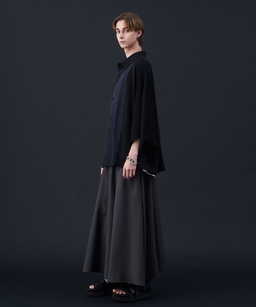 KUUUPY（クーピー）の「Switching Short-Sleeve Dolman Shirt - 切替半袖ドルマンシャツ（シャツ/ブラウス・メンズ・ネイビー/ブラック・LARGE/MEDIUM/SMALL）」の15枚目の写真