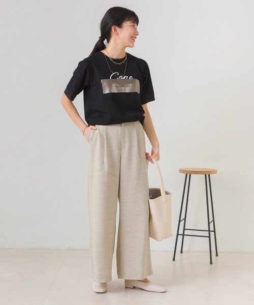 Bou Jeloud(ブージュルード)の「箔BOXロゴTシャツ(Tシャツ/カットソー・レディース・オフホワイト/ブラック・FREE)」の15枚目の写真