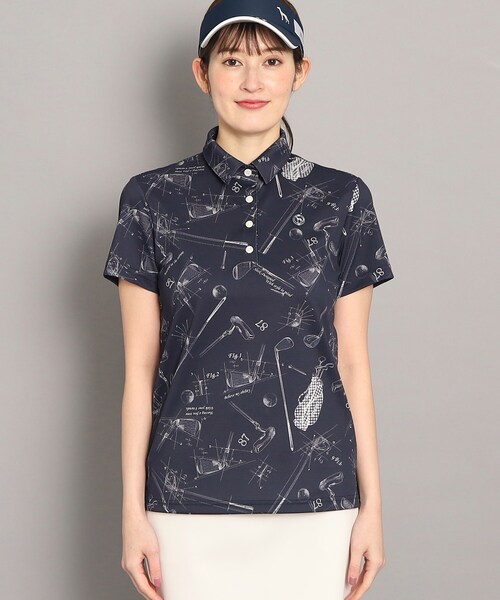 adabat（アダバット）の「◆【UVカット／吸水速乾／遮熱】ゴルフギアデザイン 半袖ポロシャツ（ポロシャツ・レディース・ホワイト系その他/オリーブ系/ネイビー系・38/40/42/36）」の16枚目の写真