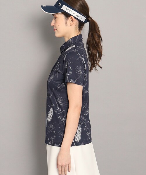 adabat（アダバット）の「◆【UVカット／吸水速乾／遮熱】ゴルフギアデザイン 半袖ポロシャツ（ポロシャツ・レディース・ホワイト系その他/オリーブ系/ネイビー系・38/40/42/36）」の17枚目の写真