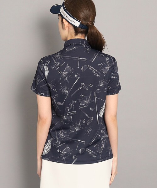 adabat（アダバット）の「◆【UVカット／吸水速乾／遮熱】ゴルフギアデザイン 半袖ポロシャツ（ポロシャツ・レディース・ホワイト系その他/オリーブ系/ネイビー系・38/40/42/36）」の18枚目の写真