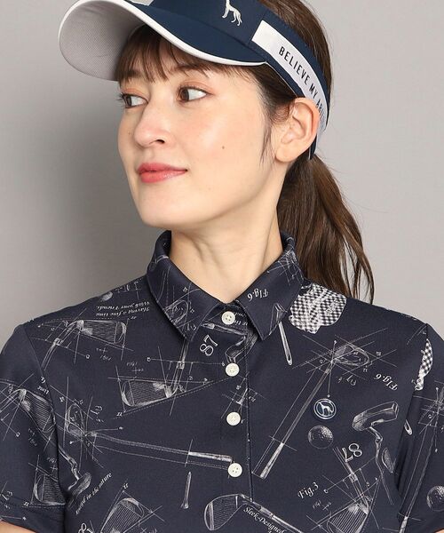 adabat（アダバット）の「◆【UVカット／吸水速乾／遮熱】ゴルフギアデザイン 半袖ポロシャツ（ポロシャツ・レディース・ホワイト系その他/オリーブ系/ネイビー系・38/40/42/36）」の19枚目の写真