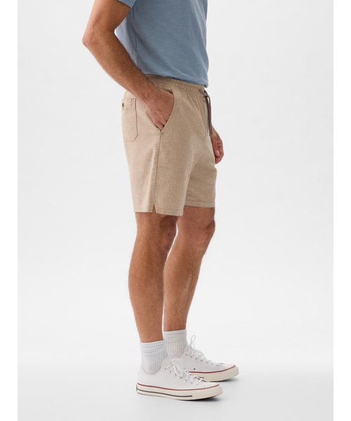 GAP(ギャップ)の「8インチ イージー リネン混 ショートパンツ(その他パンツ・メンズ・ベージュ/ベージュ系その他/ブルー・S/M/XL/XS/L)」の13枚目の写真