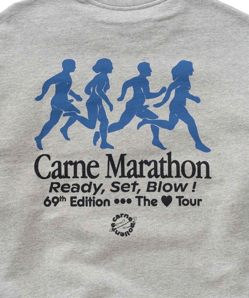 【Carne Bollente/カルネボレンテ】 MARATHON Crewneck Sweat 「MARATHON」クルーネックスウェット