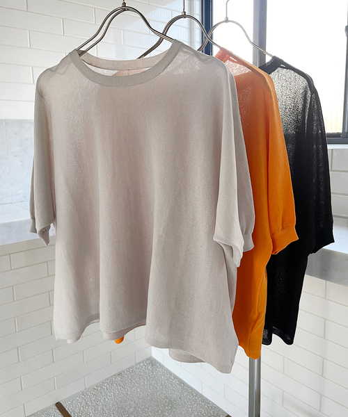 215y*美品 24SS スピックアンドスパン 天竺 ドルマンシアーニット. 215y*美品 24SS スピックアンドスパン 天竺 ドルマンシアー