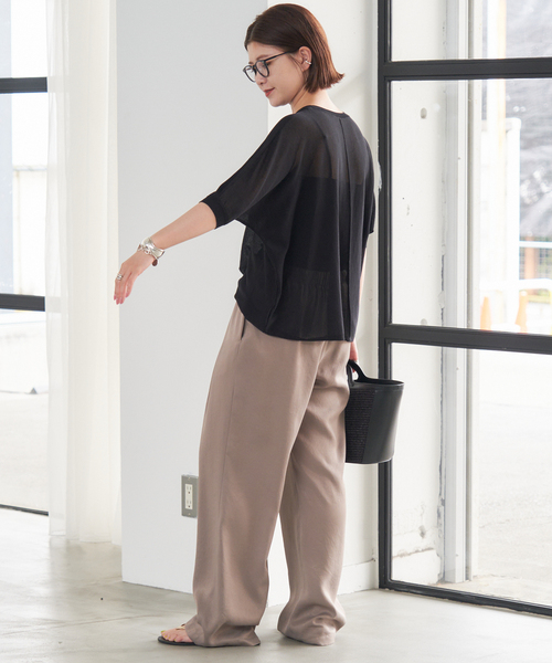 Spick & Span（スピックアンドスパン）の「天竺ドルマンシアーニット（ニット/セーター・レディース・オレンジ系その他/ブラック/ライトグレー・FREE）」の11枚目の写真