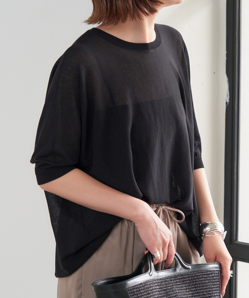 215y*美品 24SS スピックアンドスパン 天竺 ドルマンシアーニット. Spick & Span（スピックアンドスパン）の「天竺ドルマンシアー