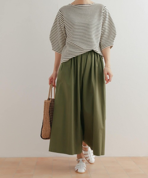 URBAN RESEARCH DOORS（アーバンリサーチドアーズ）の「レーヨンコットンギャザーワイドパンツ（その他パンツ・レディース・カーキ/ネイビー・SMALL/MEDIUM）」の7枚目の写真