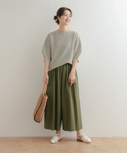 URBAN RESEARCH DOORS（アーバンリサーチドアーズ）の「レーヨンコットンギャザーワイドパンツ（その他パンツ・レディース・カーキ/ネイビー・SMALL/MEDIUM）」の9枚目の写真