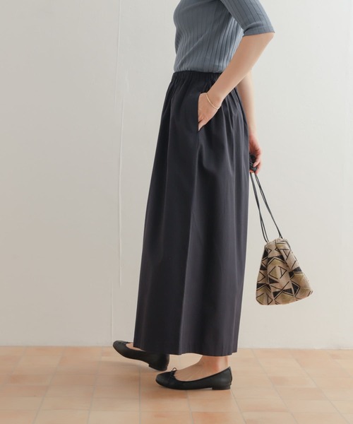 URBAN RESEARCH DOORS（アーバンリサーチドアーズ）の「レーヨンコットンギャザーワイドパンツ（その他パンツ・レディース・カーキ/ネイビー・SMALL/MEDIUM）」の15枚目の写真