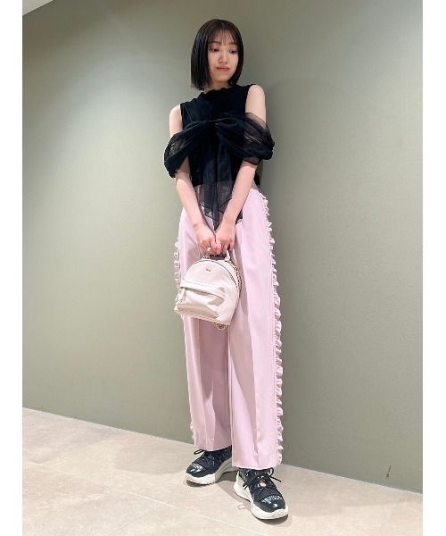 FURFUR(ファーファー)の「サイドフリルワイドパンツ(その他パンツ・レディース・グレー/ブラック/ベージュ/ピンク・0/1)」の21枚目の写真