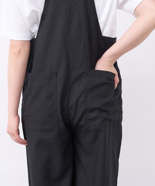 un dix cors（アンディコール）の「フレンチリネンサロペット（サロペット/オーバーオール・レディース・ブラック・FREE）」の16枚目の写真