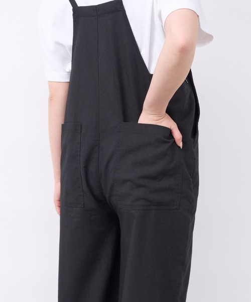 un dix cors（アンディコール）の「フレンチリネンサロペット（サロペット/オーバーオール・レディース・ブラック・FREE）」の17枚目の写真