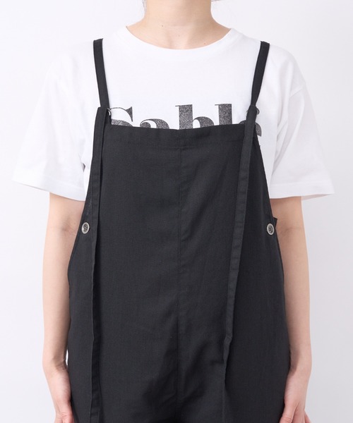 un dix cors（アンディコール）の「フレンチリネンサロペット（サロペット/オーバーオール・レディース・ブラック・FREE）」の18枚目の写真