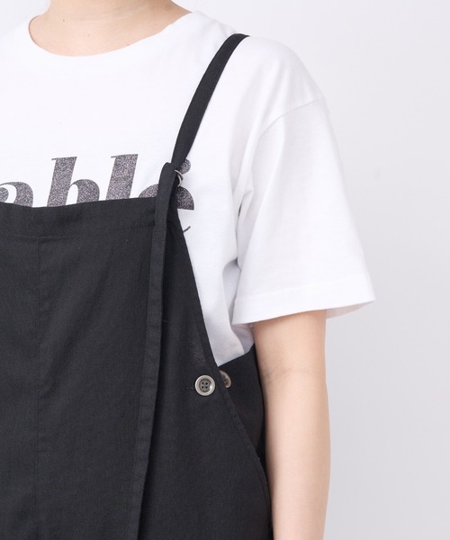 un dix cors（アンディコール）の「フレンチリネンサロペット（サロペット/オーバーオール・レディース・ブラック・FREE）」の19枚目の写真