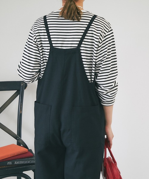 un dix cors（アンディコール）の「フレンチリネンサロペット（サロペット/オーバーオール・レディース・ブラック・FREE）」の10枚目の写真