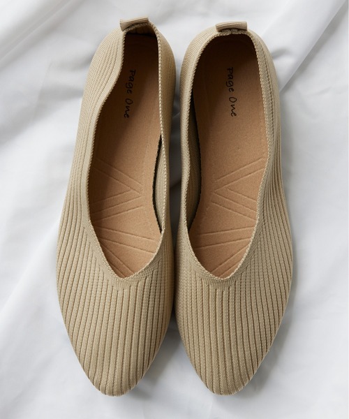 SETUP7(セットアップセブン)の「【SETUP7】Vカットニットパンプス フラットパンプス ぺたんこシューズ GLR(パンプス・レディース・ブラック/グレイッシュベージュ/ホワイト/ベージュ/その他1・L/M/S)」の21枚目の写真
