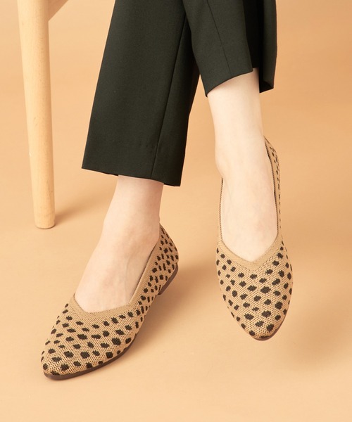 SETUP7(セットアップセブン)の「【SETUP7】Vカットニットパンプス フラットパンプス ぺたんこシューズ GLR(パンプス・レディース・ブラック/グレイッシュベージュ/ホワイト/ベージュ/その他1・L/M/S)」の18枚目の写真