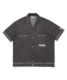 EMBOSS LOGO DENIM PIPING SHIRT