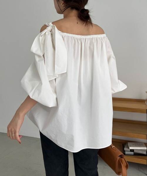 アシメギャザーTシャツ（Tシャツ/カットソー）｜CAPRICIEUX LE