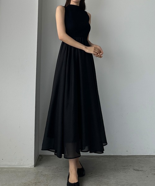 ★美品★ ドッキング ワンピース ペチコート付　BLACK 楽天市場】【hiiさんコラボ】小さいサイズ 長袖ドッキング