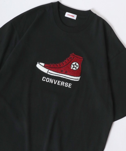 CONVERSE(コンバース)の「CONVERSE/コンバース シューズイラスト フロント/バック サガラ刺繍 ワンポイント 半袖Tシャツ レディース メンズ(Tシャツ/カットソー・レディース・ホワイト系その他2/ブルー/ブラック/ホワイト/ホワイト系その他/ホワイト系その他3/ベージュ/スミクロ・M/L/LL)」の19枚目の写真