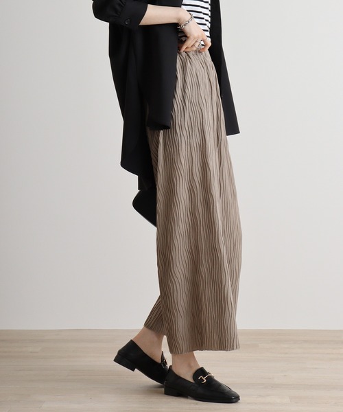 atONE（アットワン）の「atONE リップルストライプパンツ（その他パンツ・レディース・ブラック/チャコール/カーキ/グレー系その他/ブルー・M/L）」の10枚目の写真