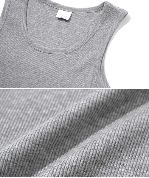 jiggys shop(ジギーズショップ)の「テレコリブタンクトップ(タンクトップ・メンズ・ブラック/カーキ/杢グレー/ネイビー/ホワイト・MEDIUM/LARGE/X-LARGE)」の16枚目の写真