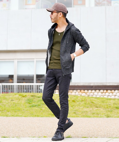 jiggys shop(ジギーズショップ)の「テレコリブタンクトップ(タンクトップ・メンズ・ブラック/カーキ/杢グレー/ネイビー/ホワイト・MEDIUM/LARGE/X-LARGE)」の8枚目の写真