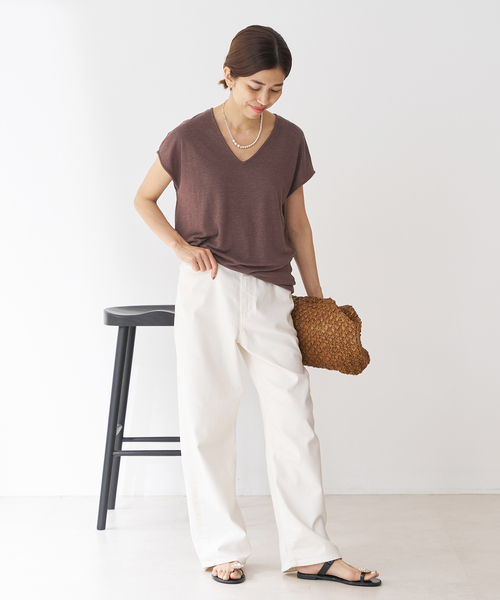 【新品タグ付き】IENA raspail別注Vネックトップス IENA（イエナ）の「【Raspail/ラスパイユ】別注 Vネック