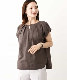 MK MICHEL KLEIN | サッカー フロントホックカットソー/洗える(Tシャツ/カットソー)