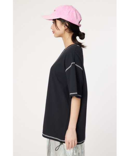 RODEO CROWNS WIDE BOWL（ロデオクラウンズワイドボウル）の「ドロストビッグTシャツ（Tシャツ/カットソー・レディース・ブラック/オフホワイト/ブラック系その他/レッド・FREE）」の20枚目の写真