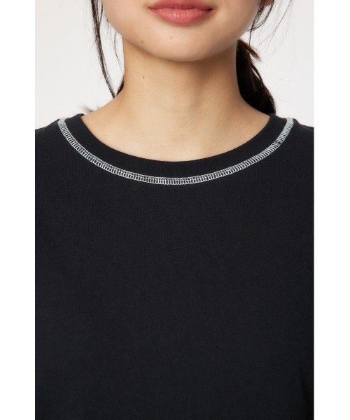 RODEO CROWNS WIDE BOWL（ロデオクラウンズワイドボウル）の「ドロストビッグTシャツ（Tシャツ/カットソー・レディース・ブラック/オフホワイト/ブラック系その他/レッド・FREE）」の18枚目の写真