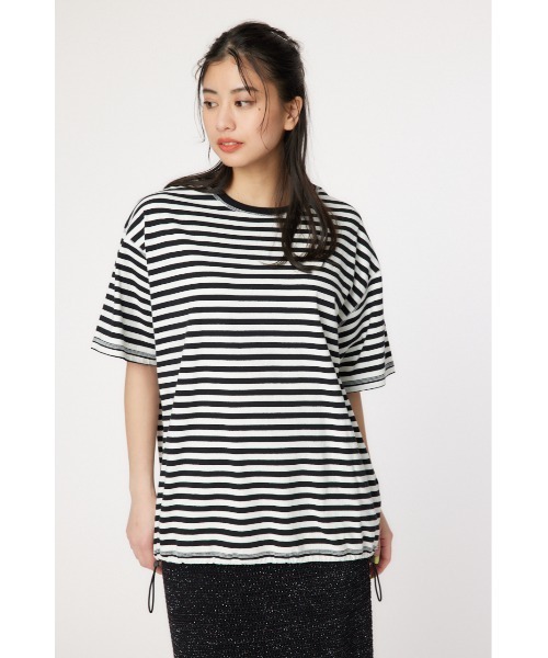 RODEO CROWNS WIDE BOWL（ロデオクラウンズワイドボウル）の「ドロストビッグTシャツ（Tシャツ/カットソー・レディース・ブラック/オフホワイト/ブラック系その他/レッド・FREE）」の12枚目の写真