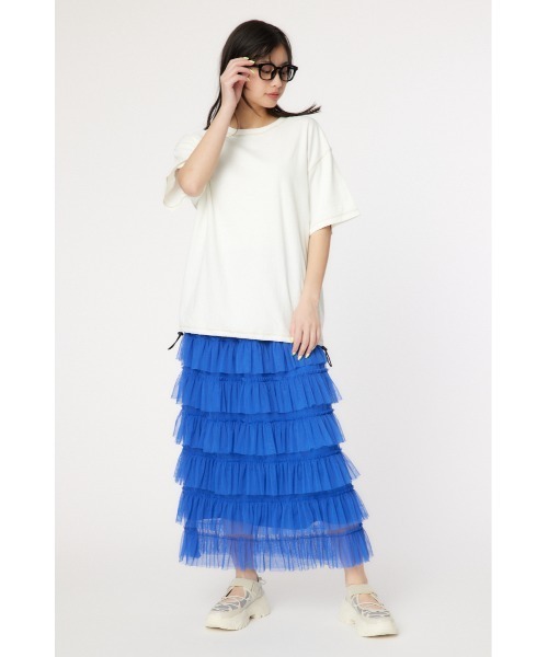 RODEO CROWNS WIDE BOWL（ロデオクラウンズワイドボウル）の「ドロストビッグTシャツ（Tシャツ/カットソー・レディース・ブラック/オフホワイト/ブラック系その他/レッド・FREE）」の5枚目の写真